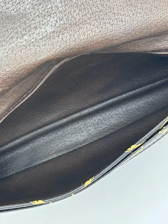 Longchamp Brown & Gold Leather Clutch - Picture 5 of 11